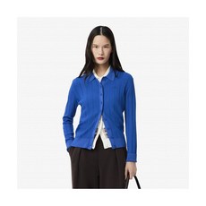 매장정품 라코스테 LACOSTE 여성 플리츠 립조직 긴팔 폴로 가디건 AF7614-55N C4X AF7614-55NC4X 180783, 036