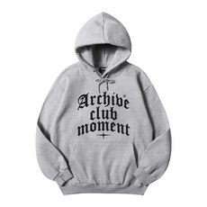 브랜드정품 어나더 아카이브 ANOTHER ARCHIVE 에이션트 고딕 로고 후드티_그레이 253934