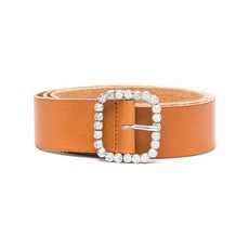 포르테포르테 크리스털 버클 가죽 벨트