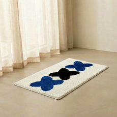 무드릭스 부드러운 워셔블 롱파일 발매트 욕실매트 주방매트 윙클로버, 아이보리