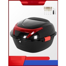 범용 오토바이 리어 탑박스 헬멧 수납함 배달 가방, 2. 라지 블랙