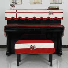 피아노 소음키퍼 덮개 방진매트 꾸미기, 1개, H. 네이비 레드