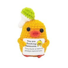 해외 Qyqkfly 재미있는 크로셰 핸드메이드 정서적 오리 정신적 지원 긍정적 격려 선물 할머니 생일 크리스마스 피클 감자 부활절 파티 장식또는 01 미국매장정품+ 172411, .0007.Duck for Everyone 02.