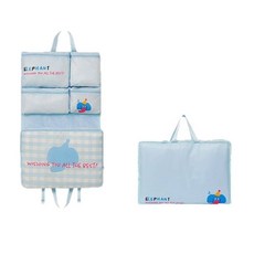 淺藍色旅行收納袋, 藍色, 3個