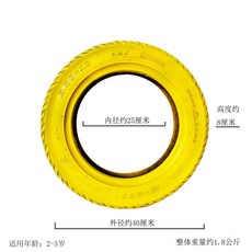 색깔 타이어 놀이도구 다양한 컬러 야외 감각 훈련 체육 수업, 40cm 작은 타이어 - 노란색