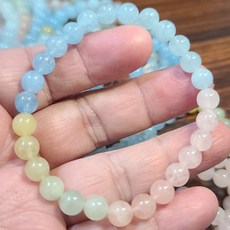 摩根石手鍊 手環 手珠 漸變 彩虹 7mm 天然水晶玉石手鍊