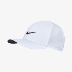 NIKE 耐吉 白色聚酯纖維帽 Swoosh白色鴨舌帽 Cortefleece白色帽 輕便涼爽的帽子