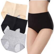 아로하블루 면 위생팬티 3종세트 하이웨스트