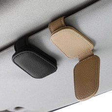 AROK 차량용 선글라스 안경 클립, 블랙+베이지, 1개