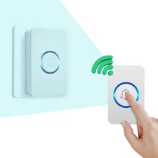 현관무선초인종 4단계 음량 조절 스마트 도어벨 호출벨 다기능 호출기, White