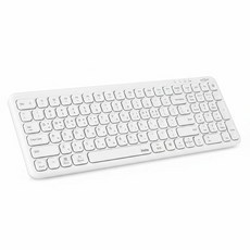 아이노트 멀티 페어링 충전식 블루투스 무선 일반형 키보드, 화이트, X-KEY 98RB