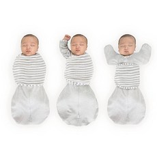 SwaddleDesigns 옴니 자루형 속싸개 랩 암스 업 소매 및, 헤더 스트라이프