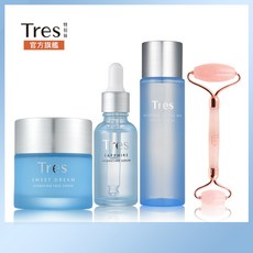 【Tres 特莉絲】橙花修護三重奏 保濕化妝水150ml 保濕精華30ml 保濕霜55ml 加贈粉晶玉石滾輪, 1組