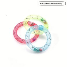 고양이 셀프 플레이 도넛 모양의 튜브 벨 소리 봄 핥는, 1개, 4. 6pcs