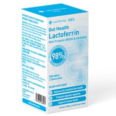 Lactovital 乳鐵蛋白BB536益生菌&乳果糖錠, 120顆, 1盒