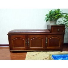 신발 변경 의자 신발 캐비닛은 홈 도어 벤치 착용 신발 의자를 문 의자에 앉을 수 있습니다. 집에 앉아 의자 통합 신발 변경 캐비닛, 체리-100 롱 [수납함] 플랫 레더 쿠션