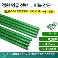 fre 고추지지대2m 말뚝 울타리 식물 텃밭 고추지지대, 1개, 지름 16mm [길이 120cm] 5개