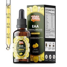 필수 아미노산(EAA) 액체 드롭 및 간 지원 보충제 | 비타민 B6 아연 근육 건강 면역 기능 GMO 프리 비건 친화적 59.6ml(2온스), 1개
