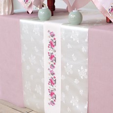 붉은목단 모조자수 러너 식탁러너 테이블러너, T1모조자수러너(붉은목단), 없음