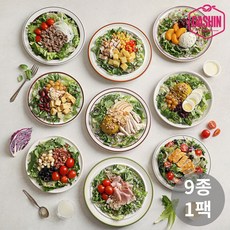 [다신샵] 식사대용 한스푼샐러드 도시락 9종 1팩 골라담기 / 주문후제조, 두부 샐러드 1팩, 1개