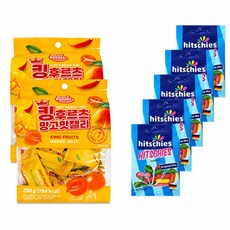 데일리포켓 킹후르츠 망고맛젤리 280g 2개+히치스 수수깡 젤리 40g 5개