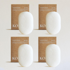 JIGUHARA 곤약스펀지, 4개, 화이트