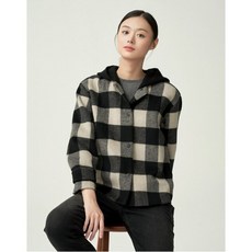 니트 후드 체크 점퍼 VVCCLXW9481 780124