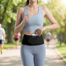 차차쿠바 경량 분리수납 휴대폰 러닝벨트, 블랙, 1개