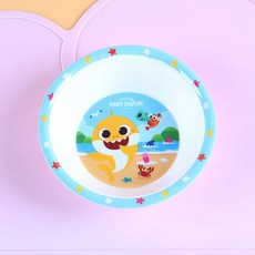 식기 아이들밥그릇 아기상어 멜라민 멜라민식사 아기 아기상어밥그릇, 본품