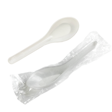 盒作社 單支包長柄塑膠湯匙2400入整箱優惠 PP湯匙 一次性餐具 免洗餐具 外帶餐具 加長版, 1箱, 2400個裝