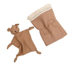 Runzhuoyang 태슬 달린 면 모슬린 아기 담요 코알라 러비 안전 부드럽고 통기성이 좋은 아기방 장식 신생아 유아 유아용 수유 커버 119.4 x 119.4cm47 4, 커피