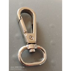 D-098 -1.5公分 皮革提把勾扣 愛心手工材料鋪 高品質織帶勾扣, 1.5公分白金色（銀色）