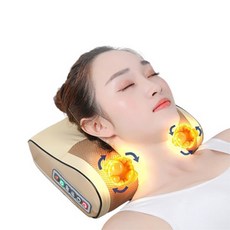 JODDA 다기능 스마트 어깨 안마베개 목 안마기 온열찜질 마사지기, 골드, gold