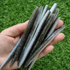 MUKUN 10 개/몫 낚시 미끼 실리콘 미끼 5.4g/7.4g 소프트 Swimbait 웜 Neko Rig 용 인공 미끼 낚시 Wobbler, 02 5INCH 7.4G, 07 GD50 10PCS 01