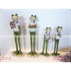 House傢飾館 復古海洋風格水手服青蛙擺飾 (4個一組), 1個