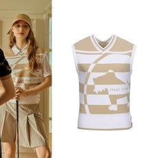 힐크릭 여성골프웨어 여성골프니트 H412 여성 헨리인타샤베스트 1HCSWS4555BEIGE_SC