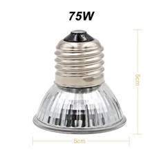 발열전구 온열 열등 220V 반려동물 열 램프 세라믹 동물 난방 전구 육추 닭 원적외선 파충류 25W 50W 75W 100W, uva 75W