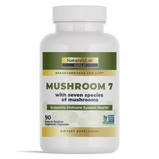 Nature's Lab 蕈菇7素食膠囊, 1個, 90顆