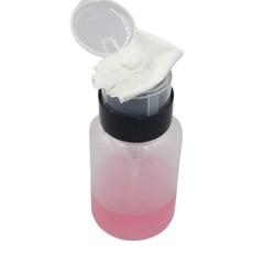 화장솜묻히는공병 화장지우는펌프 클랜징워터넣기 반투명용기 플라스틱 6x12cm, 1개