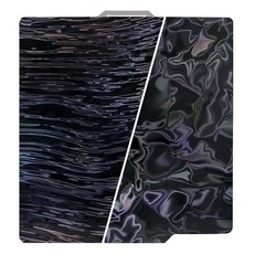 3D 프린터 P2S P1S 빌드 플레이트 매끄러운 텍스처 PEI 밤부 랩 X1 X1C X1E P1P A1 블랙 스프링 강판 유연한 플랫폼 257x257mm 밤불랩 프린터용, 잔물결+나뭇결