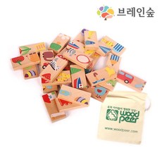 유아 그림맞추기 조형블록 원목도미노 집콕놀이 아이들교육