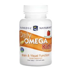Nordic Naturals Daily Omega Kids 천연 과일 맛 소프트젤 30정, NordicNaturalsDailyOmegaKids천연, 1개