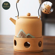[픽앤] 보온 받침대 찻주전자 도자기 티워머 라이트브라운