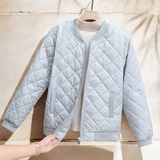 심플 베이직 데일리복 중년여성 패딩 점퍼 아가일 누빔 웰론 자켓 간절기 경량 집업 바람막이 코트 3xl까지