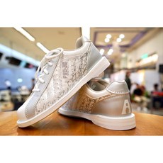 滾球堂 ABS S-250 保齡球鞋 白/銀 保齡球用品專賣店, 1個, 22cm / us4