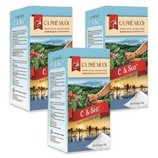 베트남 C&SEA 씨앤씨 소금커피 카푸치노 믹스 커피, 3박스, 10개입, 160g