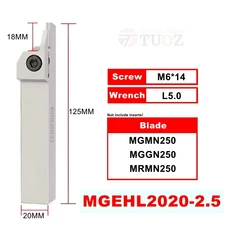 MGEHR 외부 홈 가공 2020 3232-1.5/2/2.5/3/4/5/6 선반 커터 바 CNC 홀더, 04 MGEHL2020-2.5-B