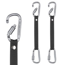 울타리용 백 후크 소프트볼 테니스 피클볼 농구 야구 가방 및 물병 걸기용 알루미늄 합금 카라비너 스트랩 로즈 2개 452743, 회색 452743