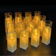생활홍이 LED 하트 촛불 인테리어 조명 12P 파티