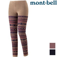 Mont-Bell 兒童款圖騰內搭褲 Jacquard Tights 小朋友長褲 - 1107165